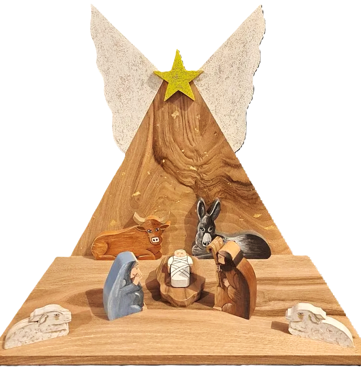 Crèche de Noël en bois