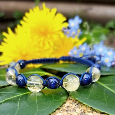 Bracelet de lithothérapie '+' Lapis Lazulli - Citrine